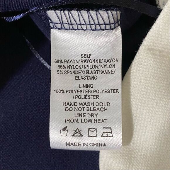 Sunday In Brooklyn Color Block Navy Scalloped Hem Tank Top NWT Size Medium - Picture 6 of 7